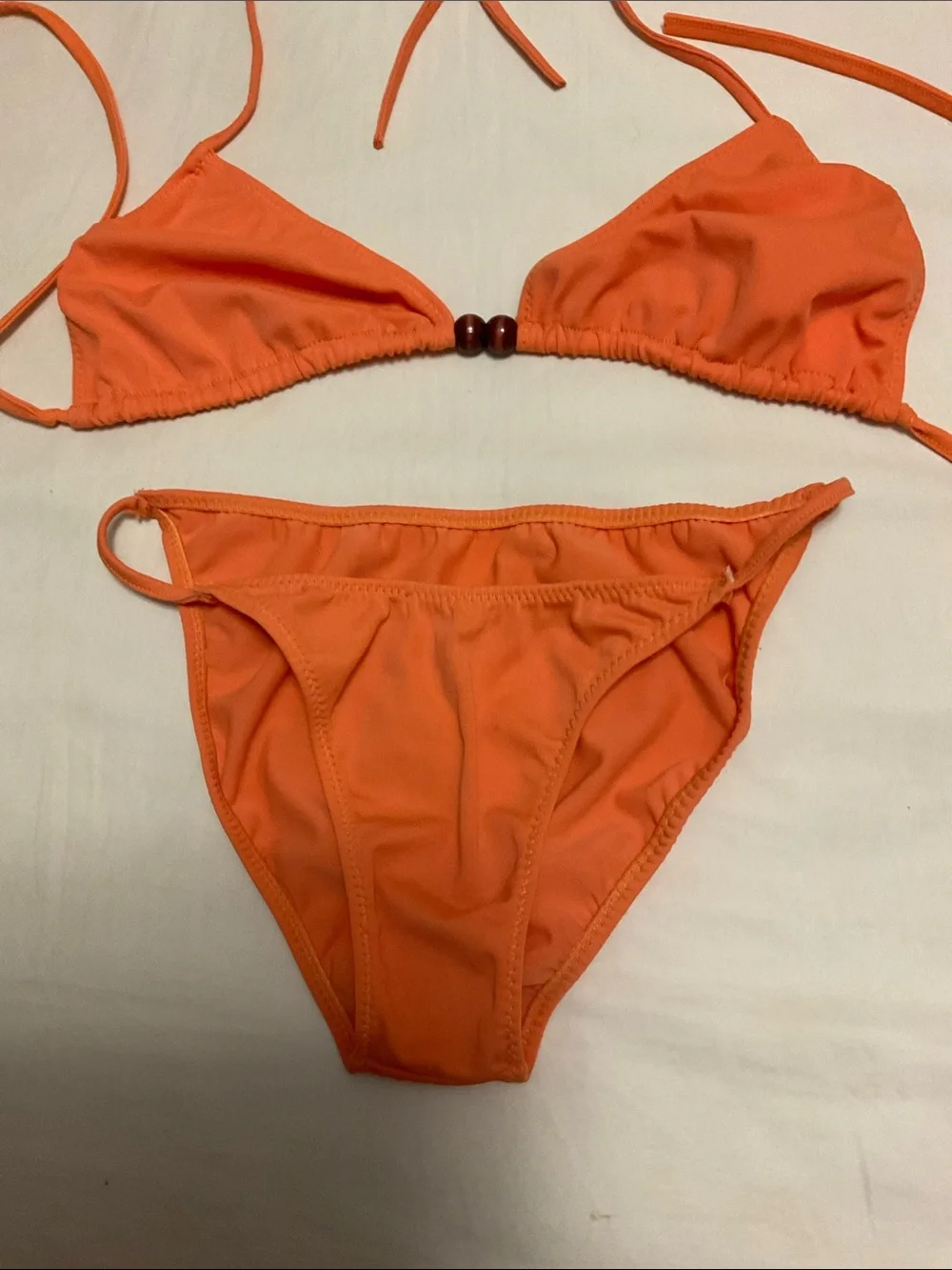 Leg Avenue Orange Triangle String Bikini Set O/S